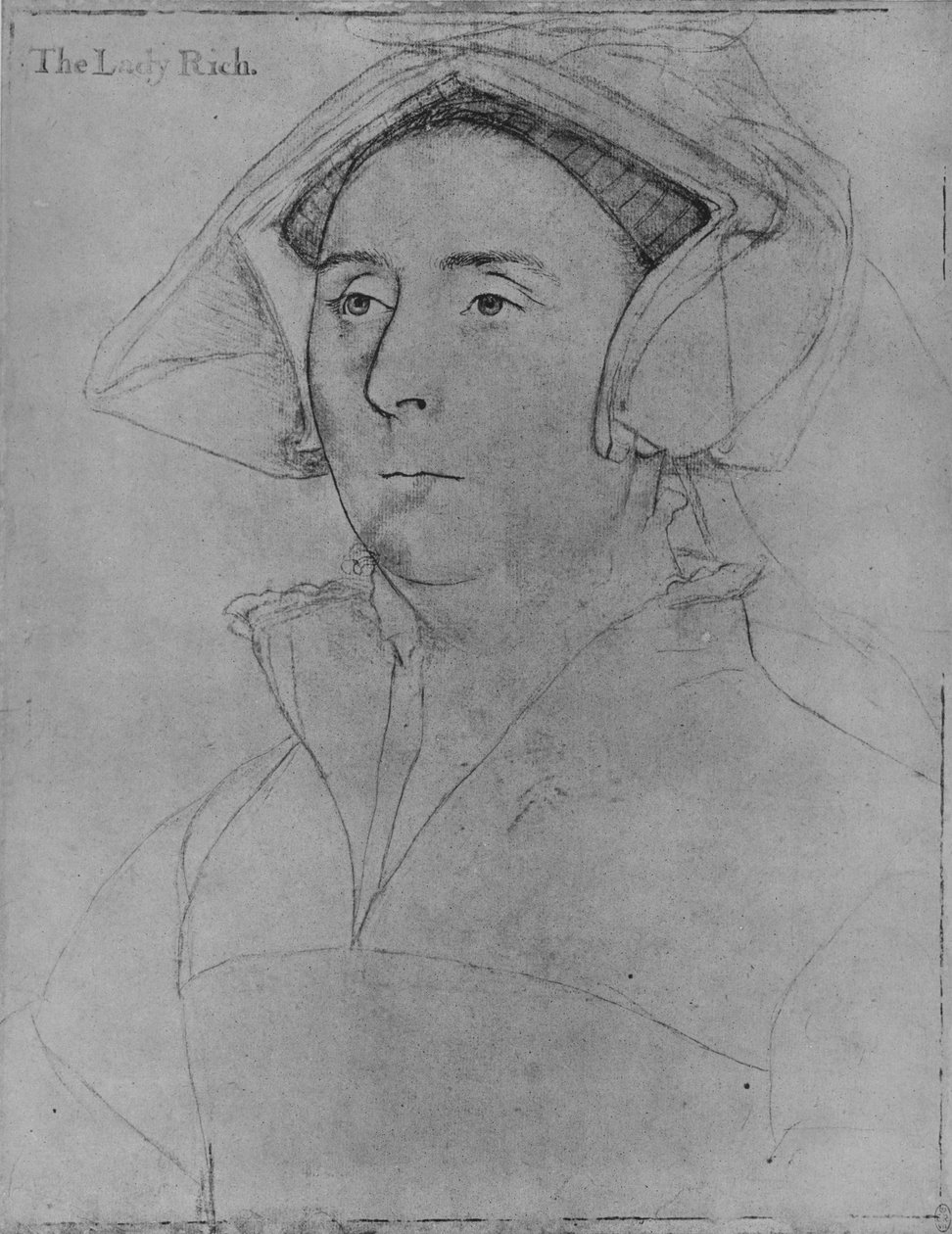Elizabeth, Lady Rich, c1532-1543 1945 tekijältä Hans Holbein der Jüngere