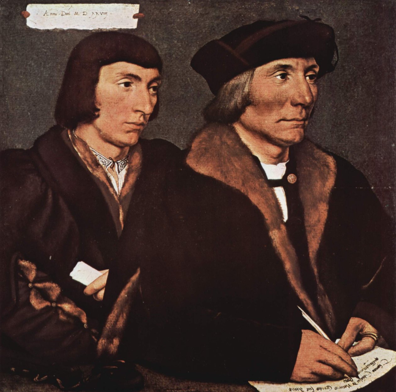 Saksa: Thomas Godsalve (1481-1542) und sein Sohn Sir John (noin 1510-1556) Thomas Godsalven ja hänen poikansa Johnin muotokuva. tekijältä Hans Holbein the Younger