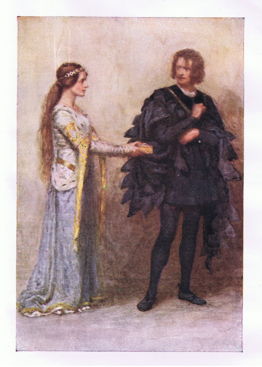 Minä, en minä, en ole koskaan antanut sinulle mitään (Hamlet), teoksesta The Complete Works of Shakespeare, jonka on julkaissut George Harrap & Co Ltd, 1920-luku. tekijältä Hans Holbein der Jüngere