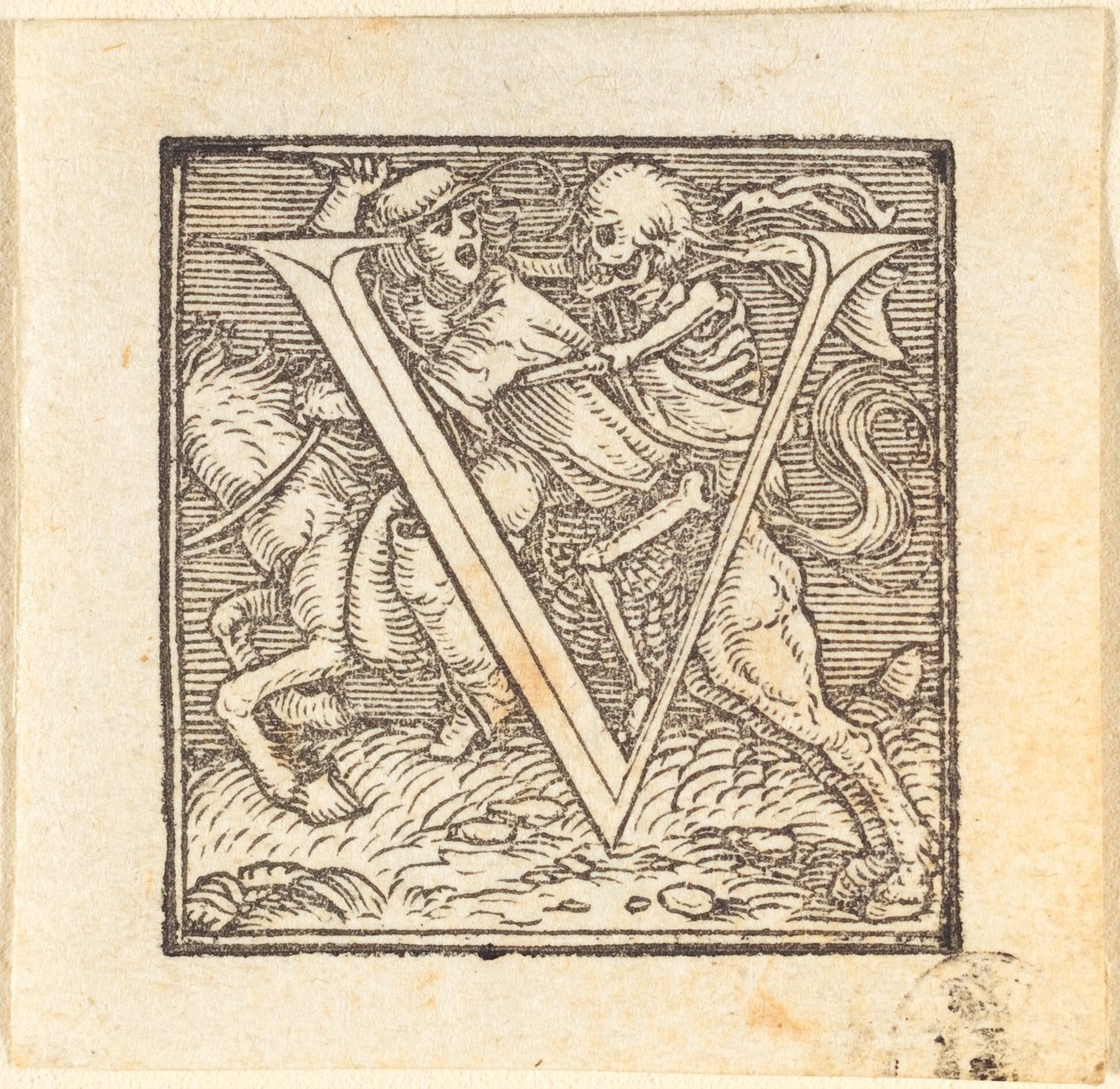 V kirjain. tekijältä Hans Holbein der Jüngere