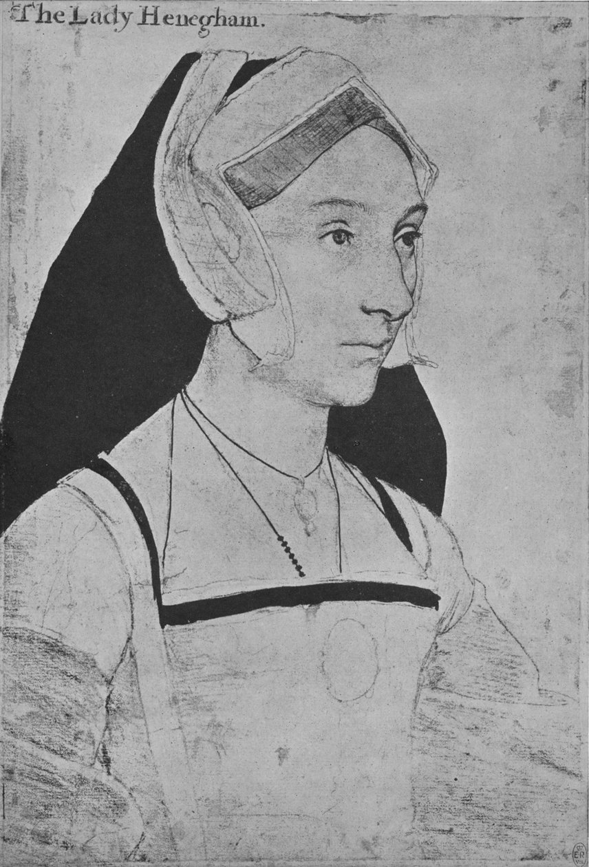 Mary, Lady Heveningham, n. 1532-1543 1945 tekijältä Hans Holbein der Jüngere