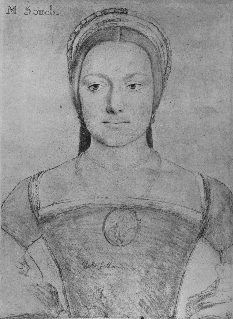 Mary Zouch, c1532-1543 1945 tekijältä Hans Holbein der Jüngere