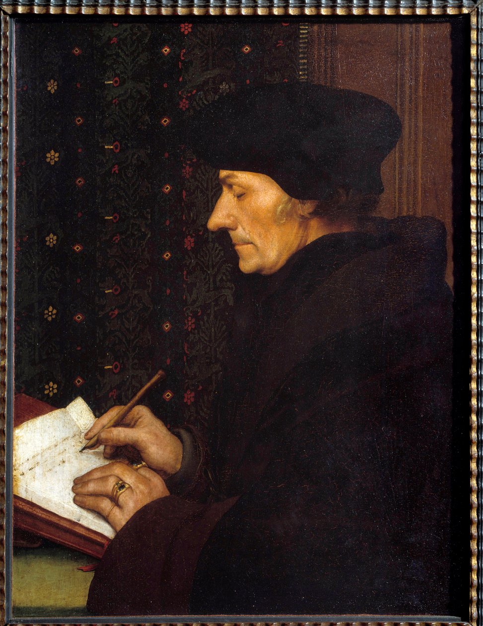 Erasmus Rotterdamlaisen muotokuva (Desiderius Erasmus Rotterdamus tekijältä Hans Holbein der Jüngere