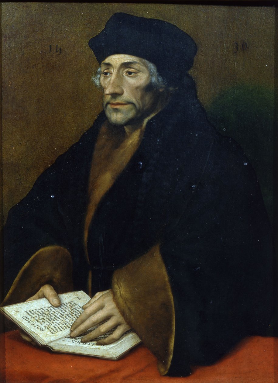 Erasmus Rotterdamilaisen muotokuva 1467-1536, 1530 tekijältä Hans Holbein der Jüngere