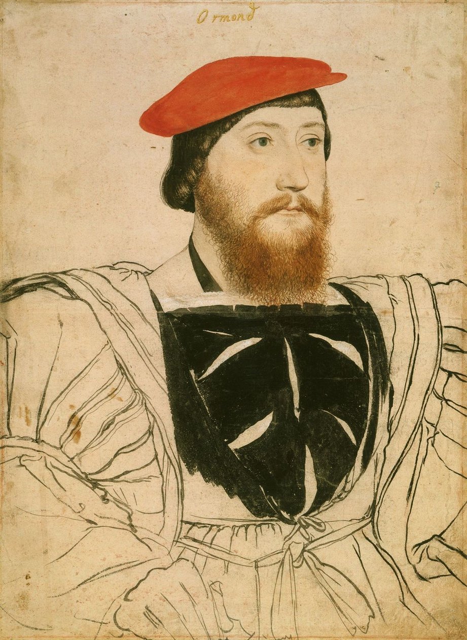 Ormondin 9. jaarlin James Butlerin muotokuva, noin 1537 tekijältä Hans Holbein der Jüngere