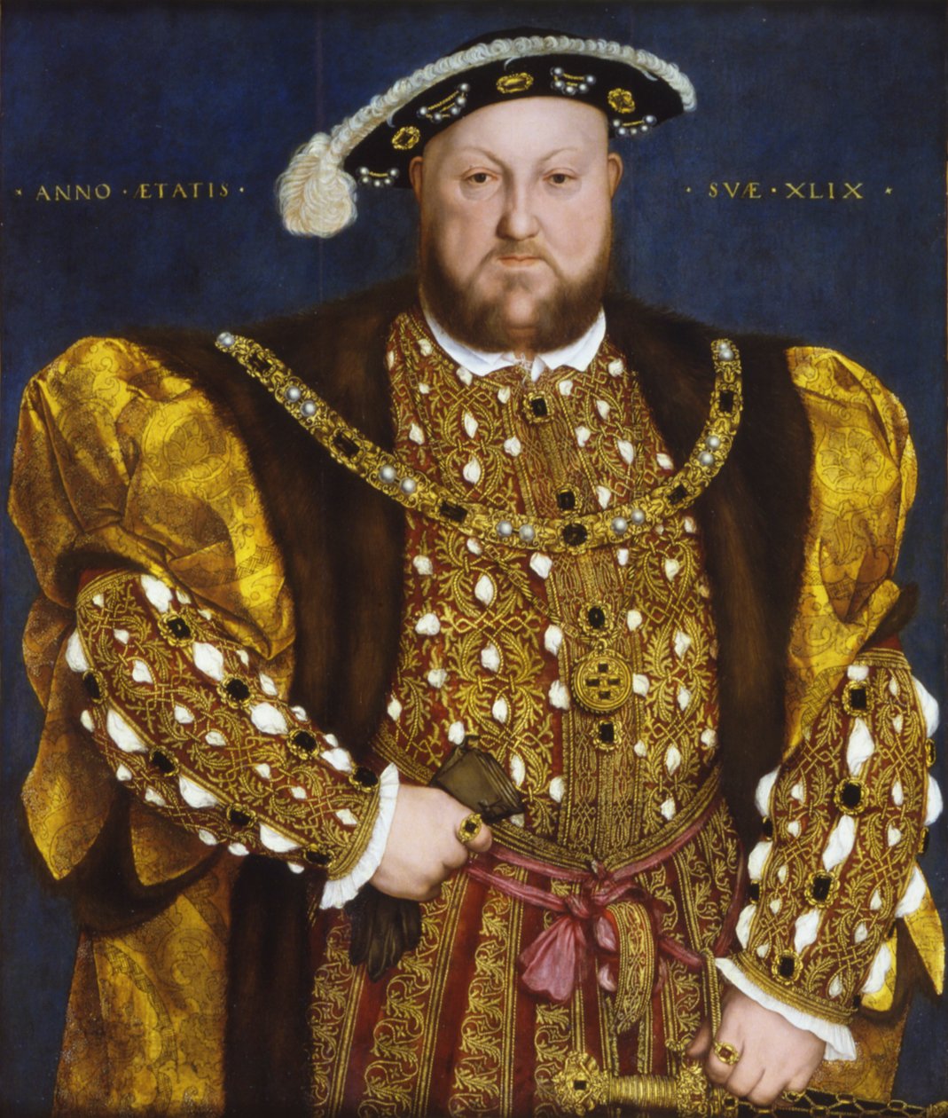 Englannin kuninkaan Henrik VIII:n muotokuva, 1540. tekijältä Hans Holbein der Jüngere