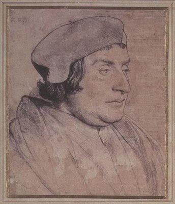 Tutkijan tai papin muotokuva (musta liitu) tekijältä Hans Holbein der Jüngere