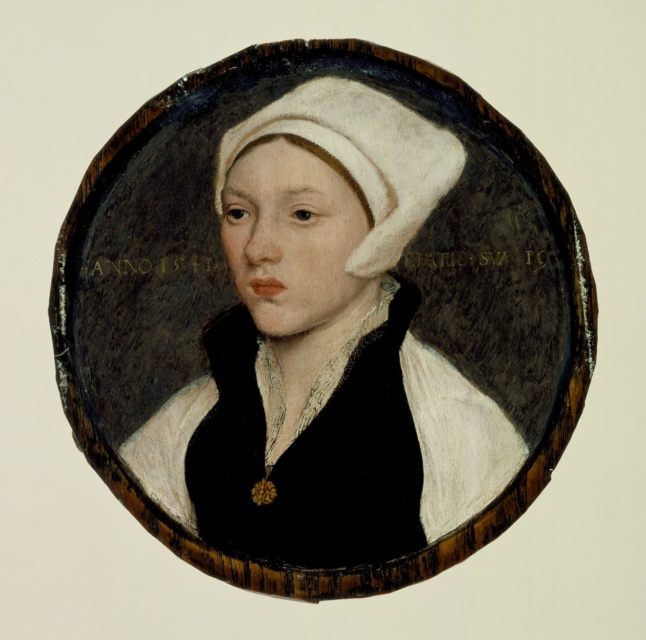 Nuoren valkomyssyisen naisen muotokuva tekijältä Hans Holbein the Younger