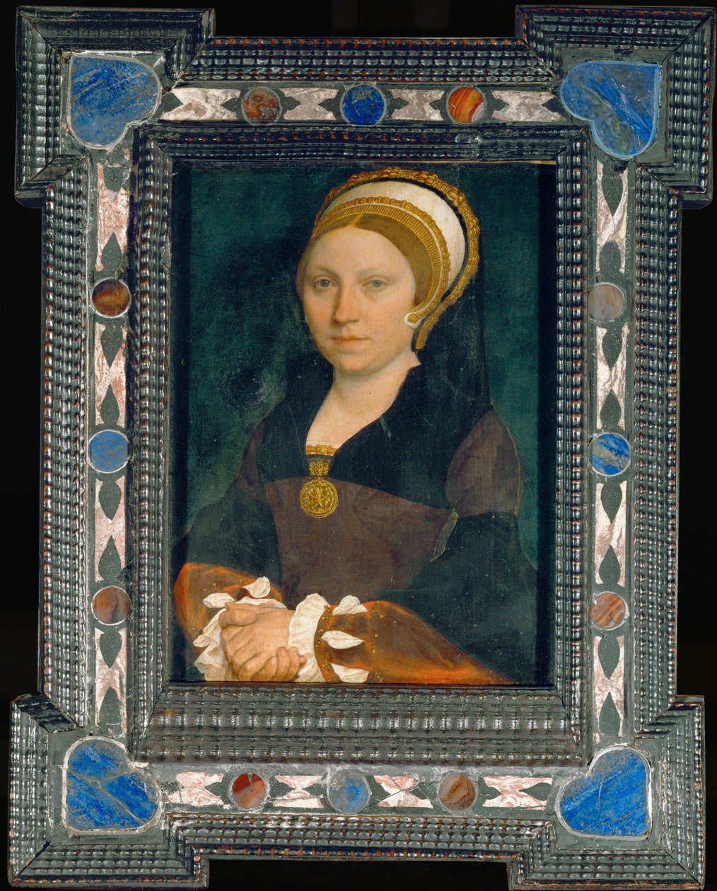 Englantilaisen naisen muotokuva, vuoden 1540 jälkeen (maalaus tammipuulle) tekijältä Hans Holbein the Younger