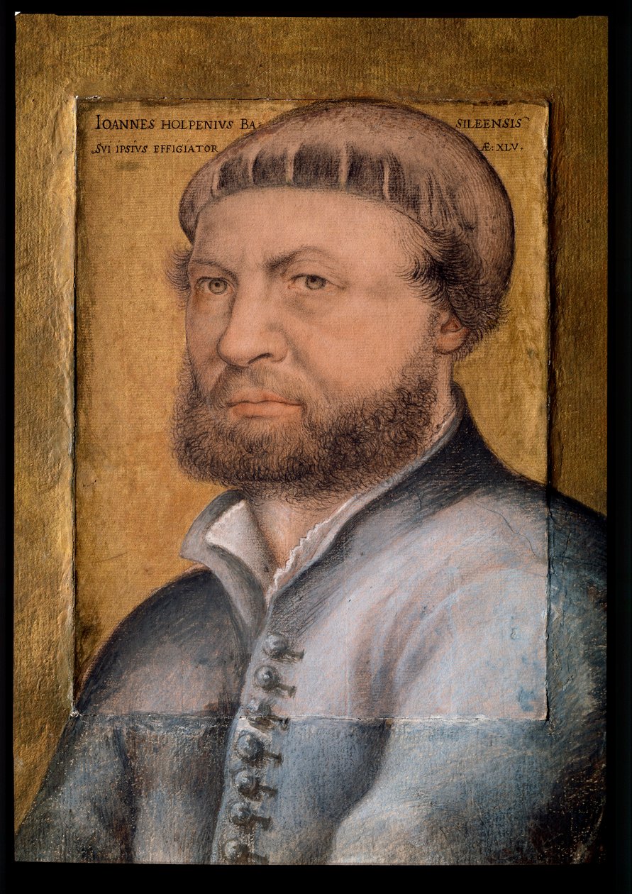 Omakuva. Öljy puulle tekijältä Hans Holbein der Jüngere