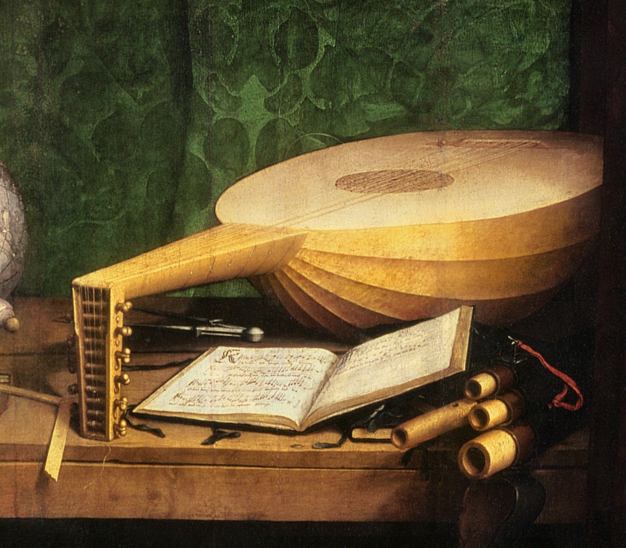 Suurlähettiläät, 1533 öljy paneelille yksityiskohta 122676:sta tekijältä Hans Holbein der Jüngere