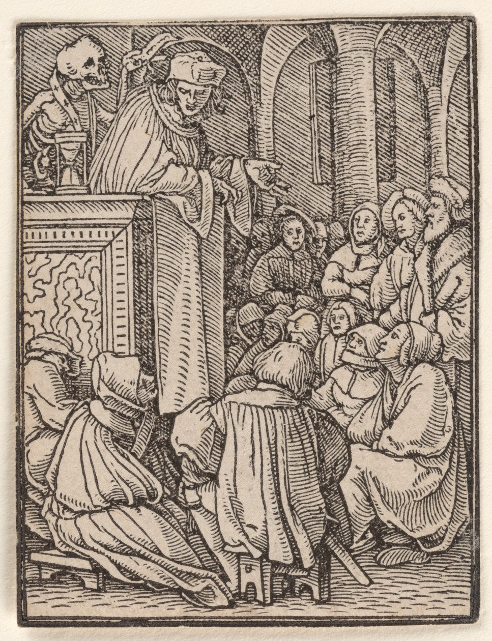 Pappi, sarjasta "Kuolemantanssi" tekijältä Hans Holbein the Younger