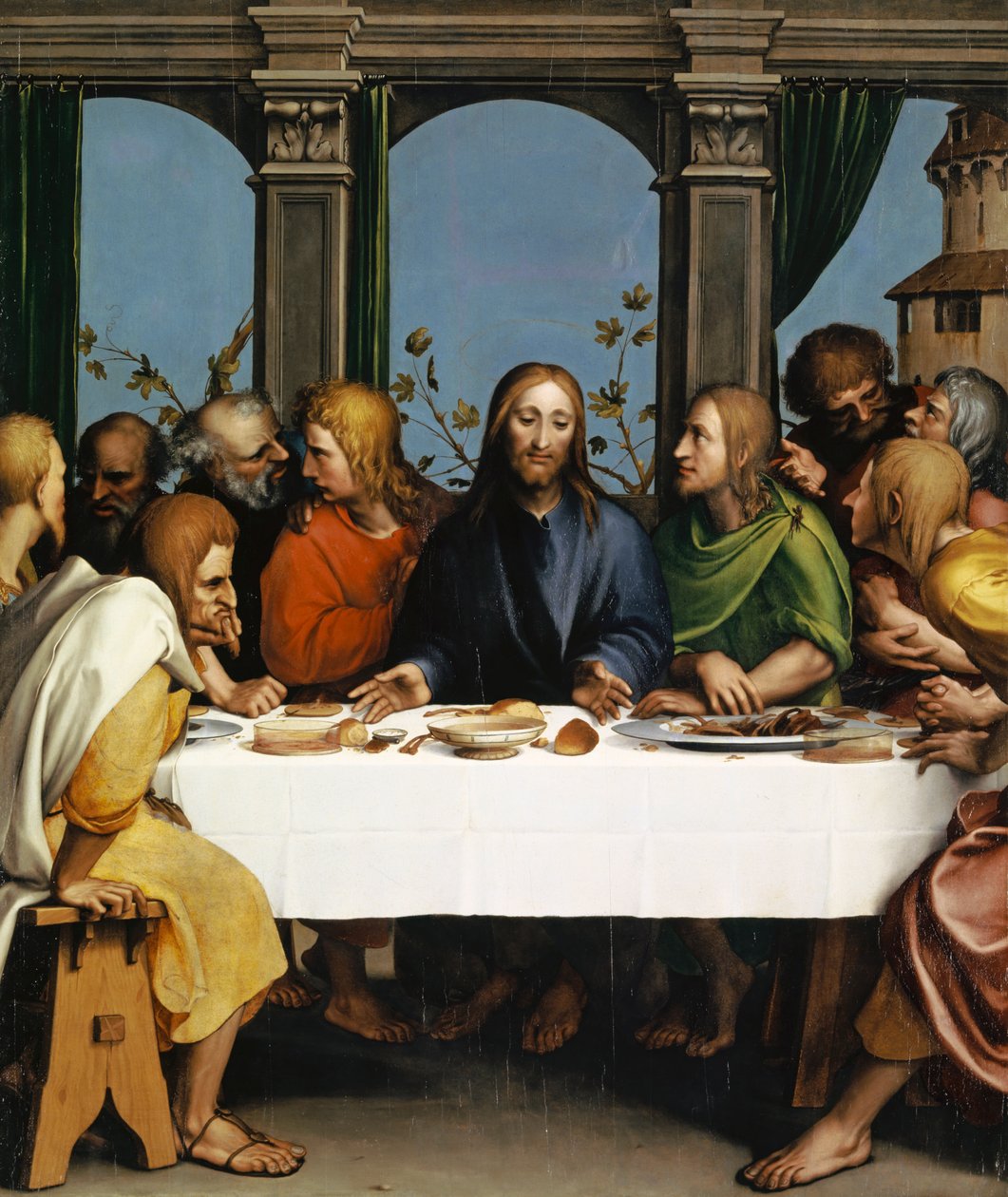 Viimeinen ehtoollinen, noin 1527 tekijältä Hans Holbein der Jüngere