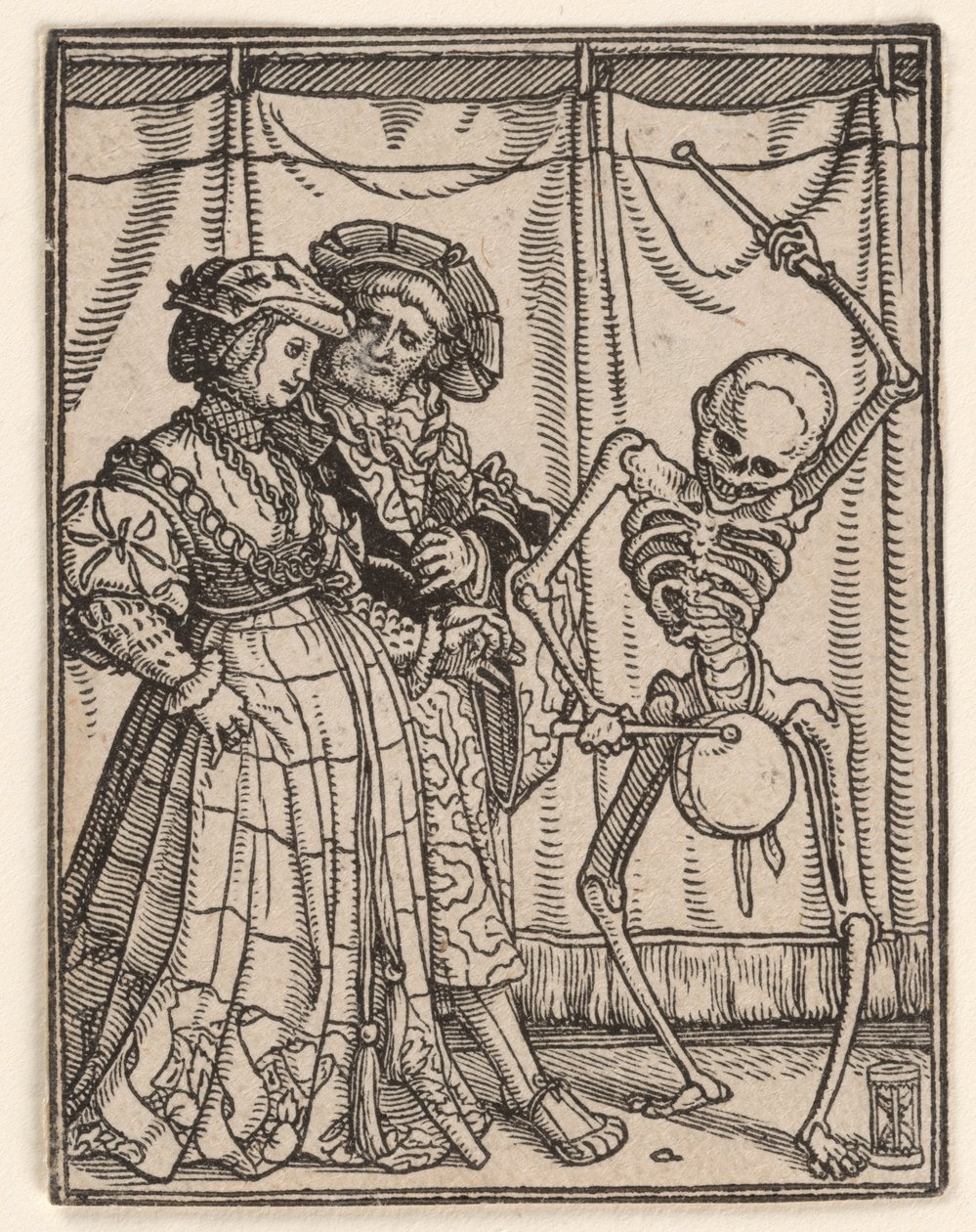 Aatelisnainen, teoksesta "Kuolemantanssi" tekijältä Hans Holbein the Younger