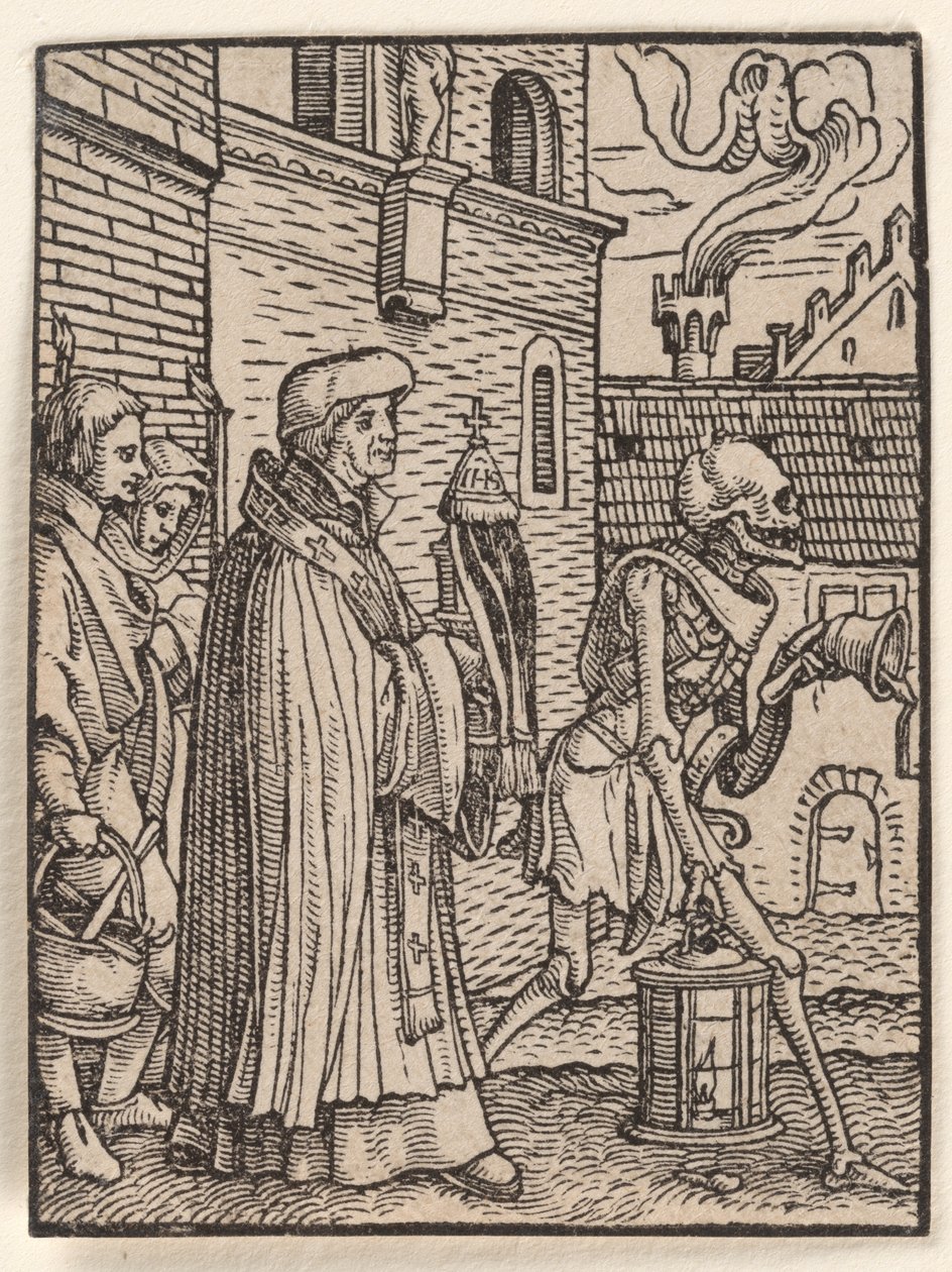 Pappi, teoksesta "Kuolemantanssi" tekijältä Hans Holbein the Younger