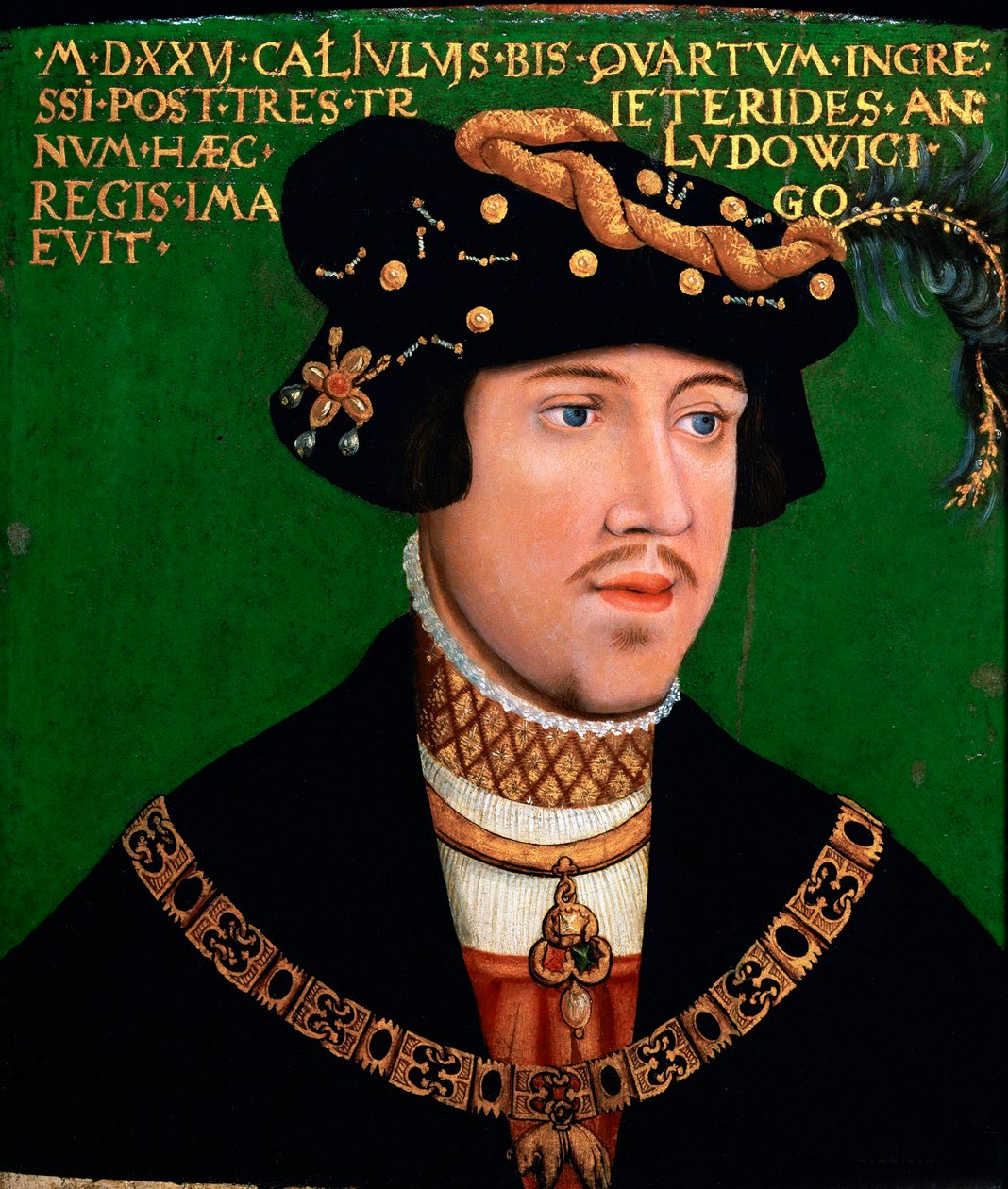 Unkarin kuningas Ludvig II, noin 1522 tekijältä Hans Krell