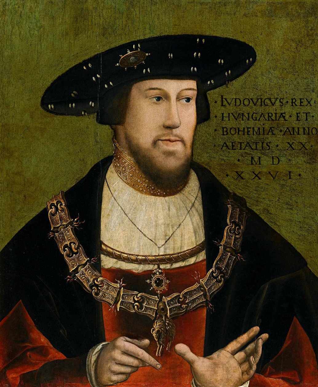 Muotokuva Unkarin kuningas Ludvig II:sta (1506-1526) tekijältä Hans Krell