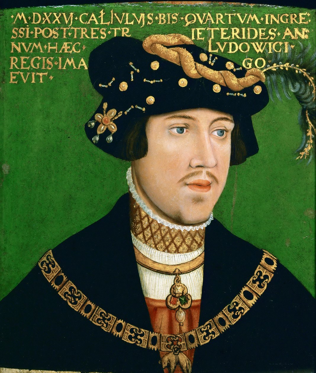 Muotokuva Ludvig II:sta, Unkarin kuninkaasta (1506-1526). tekijältä Hans Krell