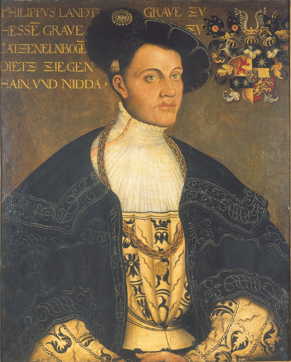 Muotokuva hessiläisestä maakreivi Filip I:stä
 (1504-1567)
Vaihtoehtoinen nimi: Philipp von Hessenin muotokuva tai Philipp der Großmütige von Hessen. tekijältä Hans Krell