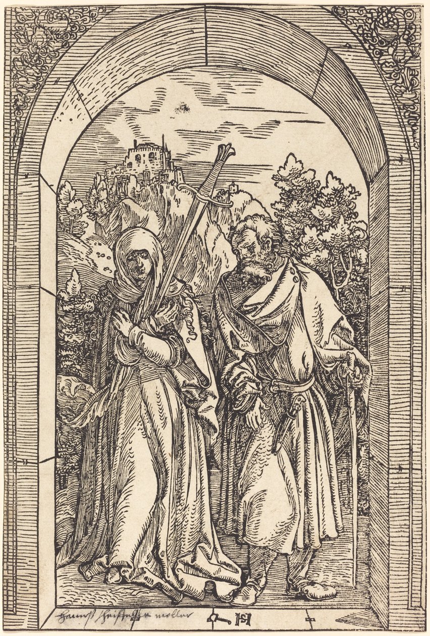 Mater Dolorosa ja Saint Joseph tekijältä Hans Leonard Schaufelein