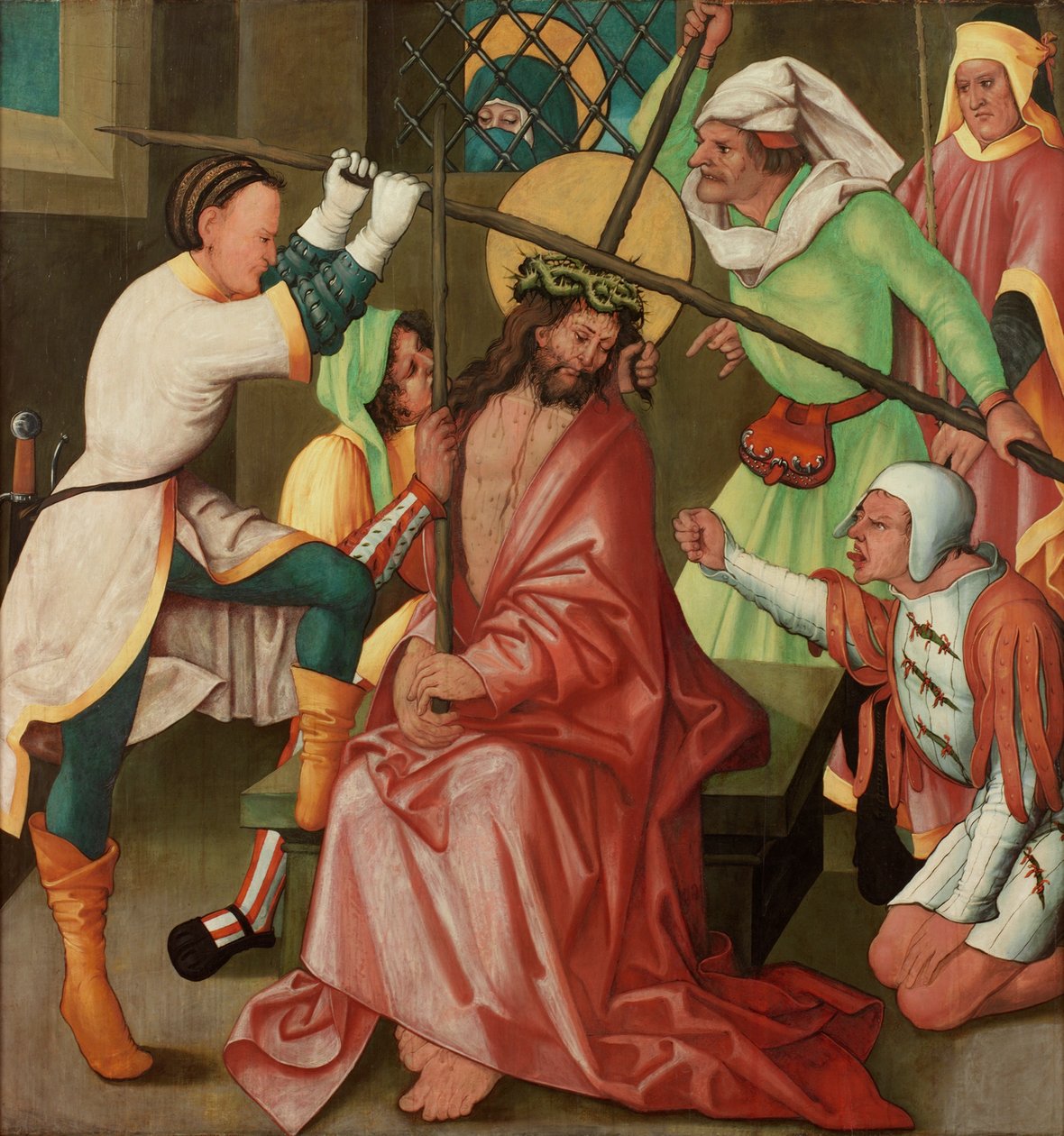 The Reviling of Christ, n. 1510-30 (öljy paneelille) tekijältä Hans Leonard Schaufelein