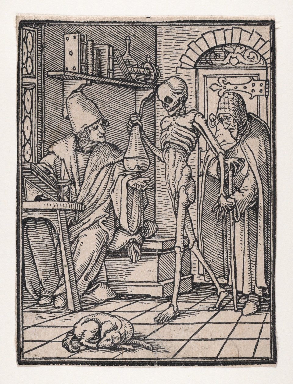 Tohtori tai lääkäri, The Dance of Death, n. 1526, julkaistu 1538. tekijältä Hans Lützelburger