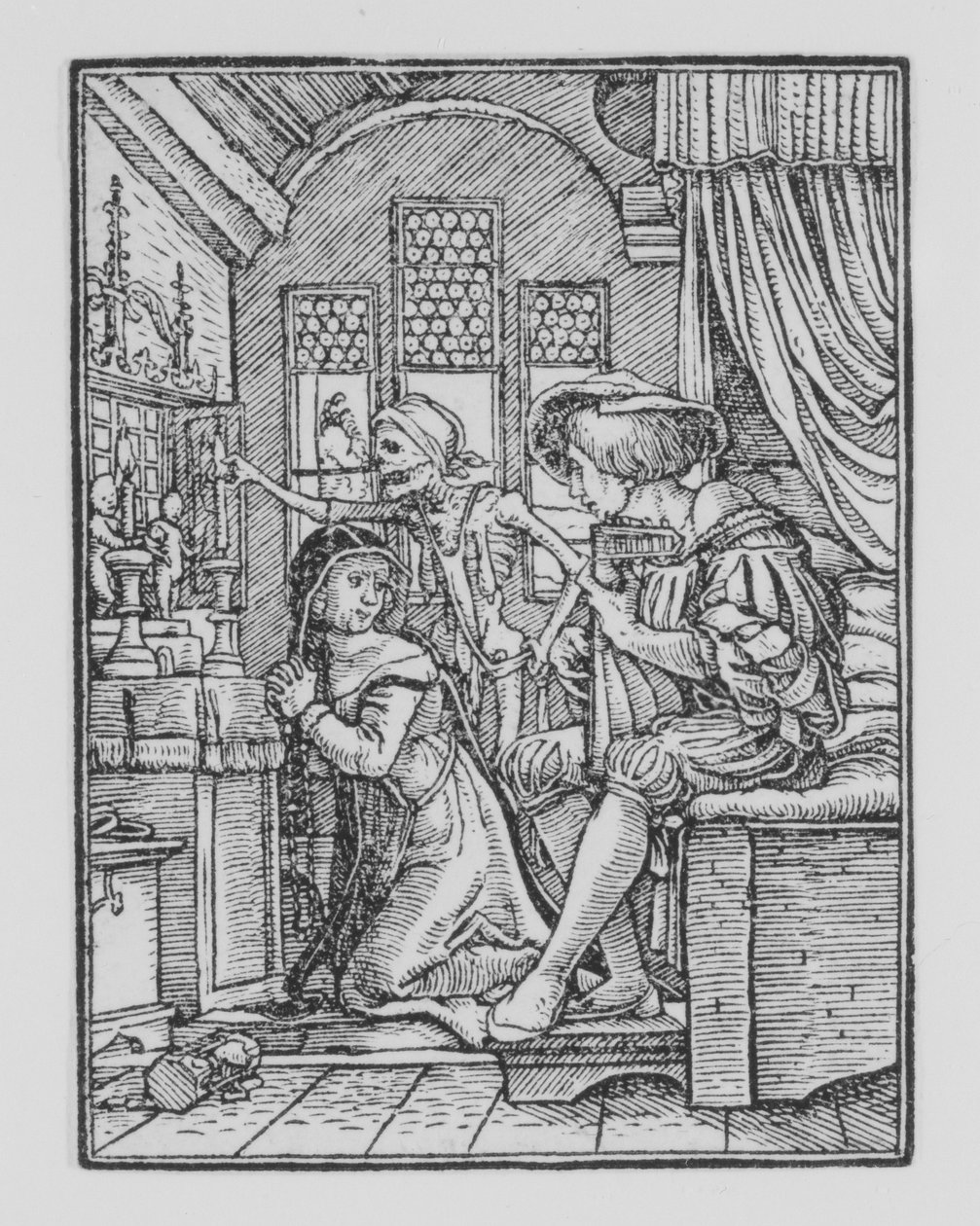 Nunna, The Dance of Death, n. 1526, julkaistu 1538. tekijältä Hans Lützelburger