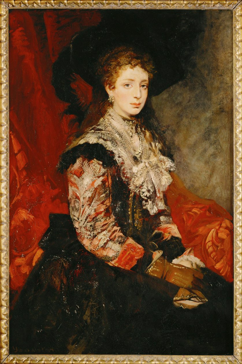 Clothilde Beer ... (maalaus kankaalle) tekijältä Hans Makart