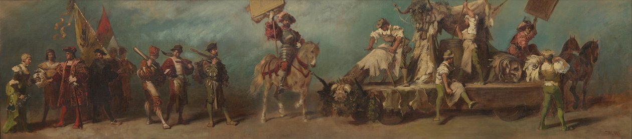 Luonnos vuoden 1879 juhlakulkueeseen - Nahkurit tekijältä Hans Makart