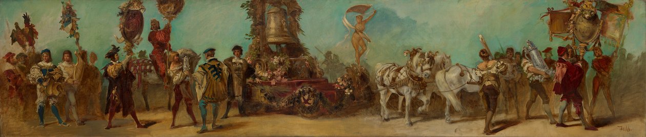 Luonnos vuoden 1879 juhlakulkueeseen - Kaivertajat ja pronssinvalajat tekijältä Hans Makart