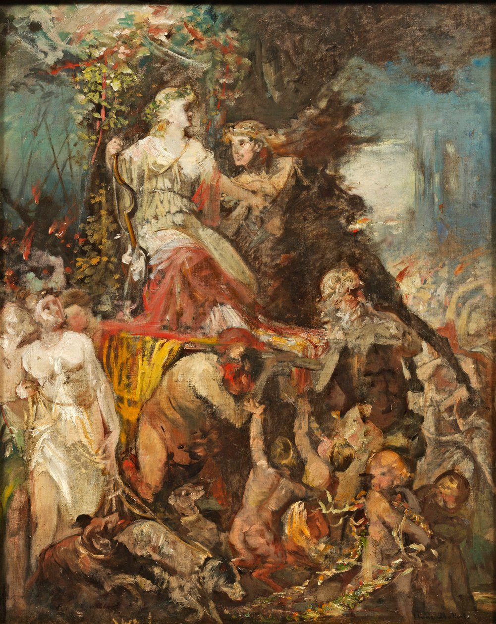 Hans Makart Dianan ja Bacchuksen riemukulkue tekijältä Hans Makart