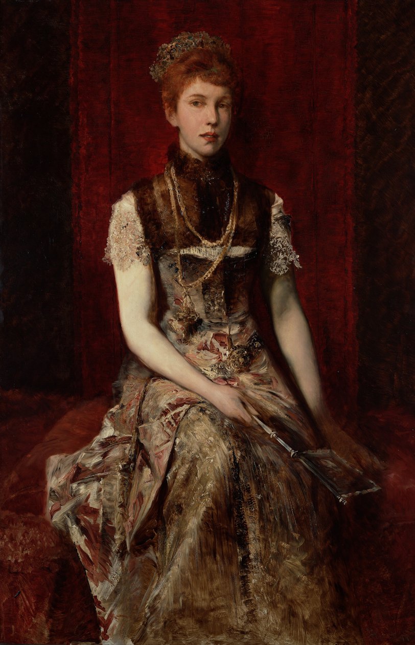 Dora Fournier-Gabillonin muotokuva, noin 1879 tekijältä Hans Makart