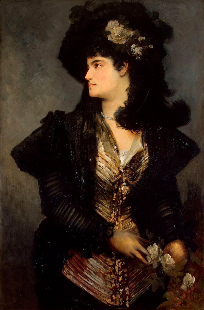 Naisen muotokuva, 1870-1880. tekijältä Hans Makart