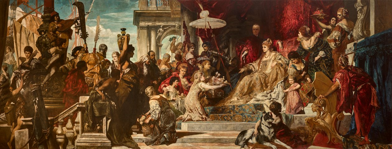 Venedig ret homenatge a Caterina Cornarofinnish tekijältä Hans Makart