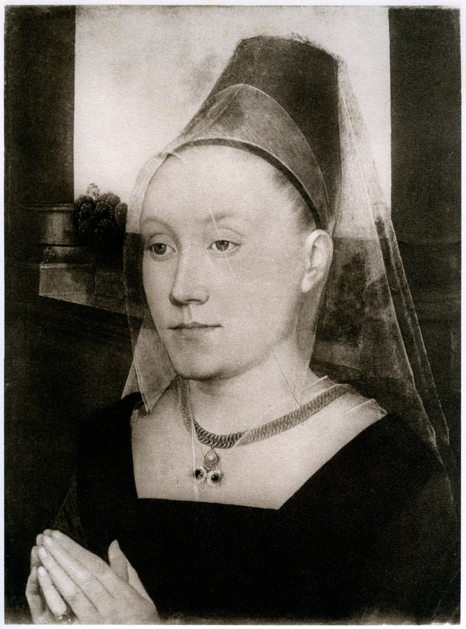 Barbara Van Vlaenderbergh, Guillaume Moreelin vaimo, c1480, 1927 tekijältä Hans Memling