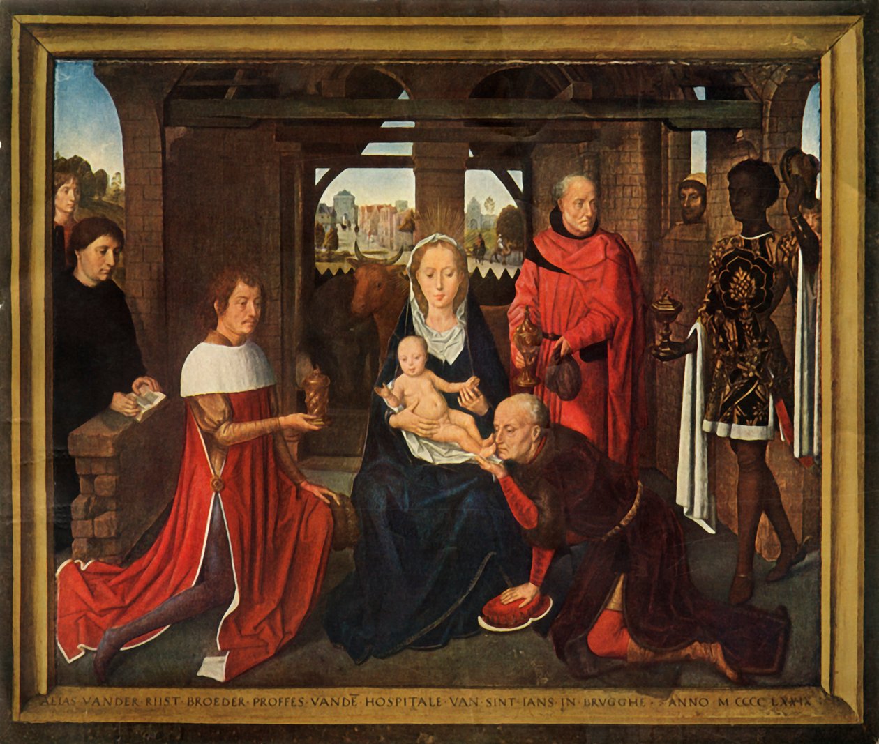 Keskipaneeli triptyykistä The Adoration of the Magi, 1479-1480. tekijältä Hans Memling