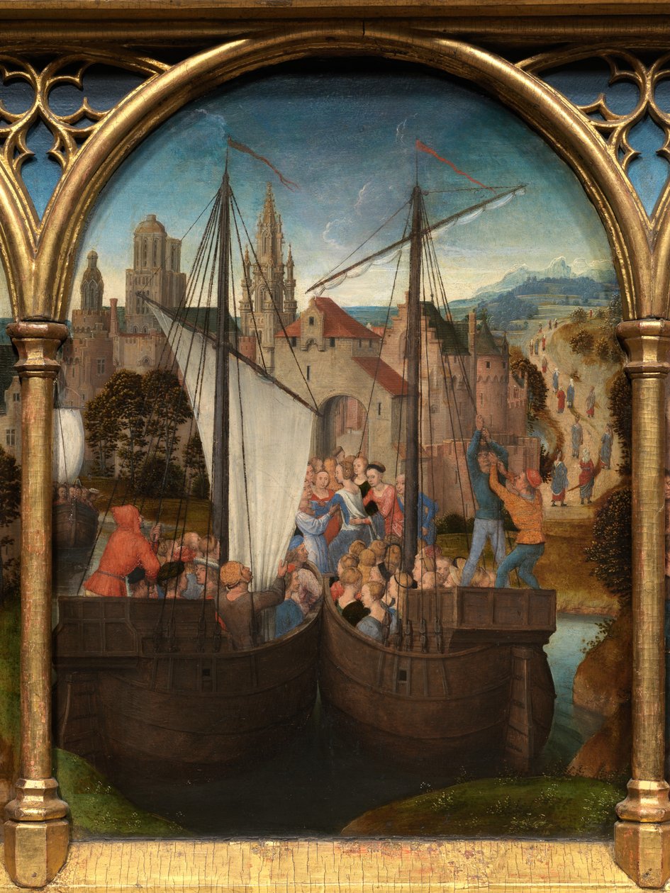 Yksityiskohta Pyhän Ursulan pyhäinjäännöksestä tekijältä Hans Memling