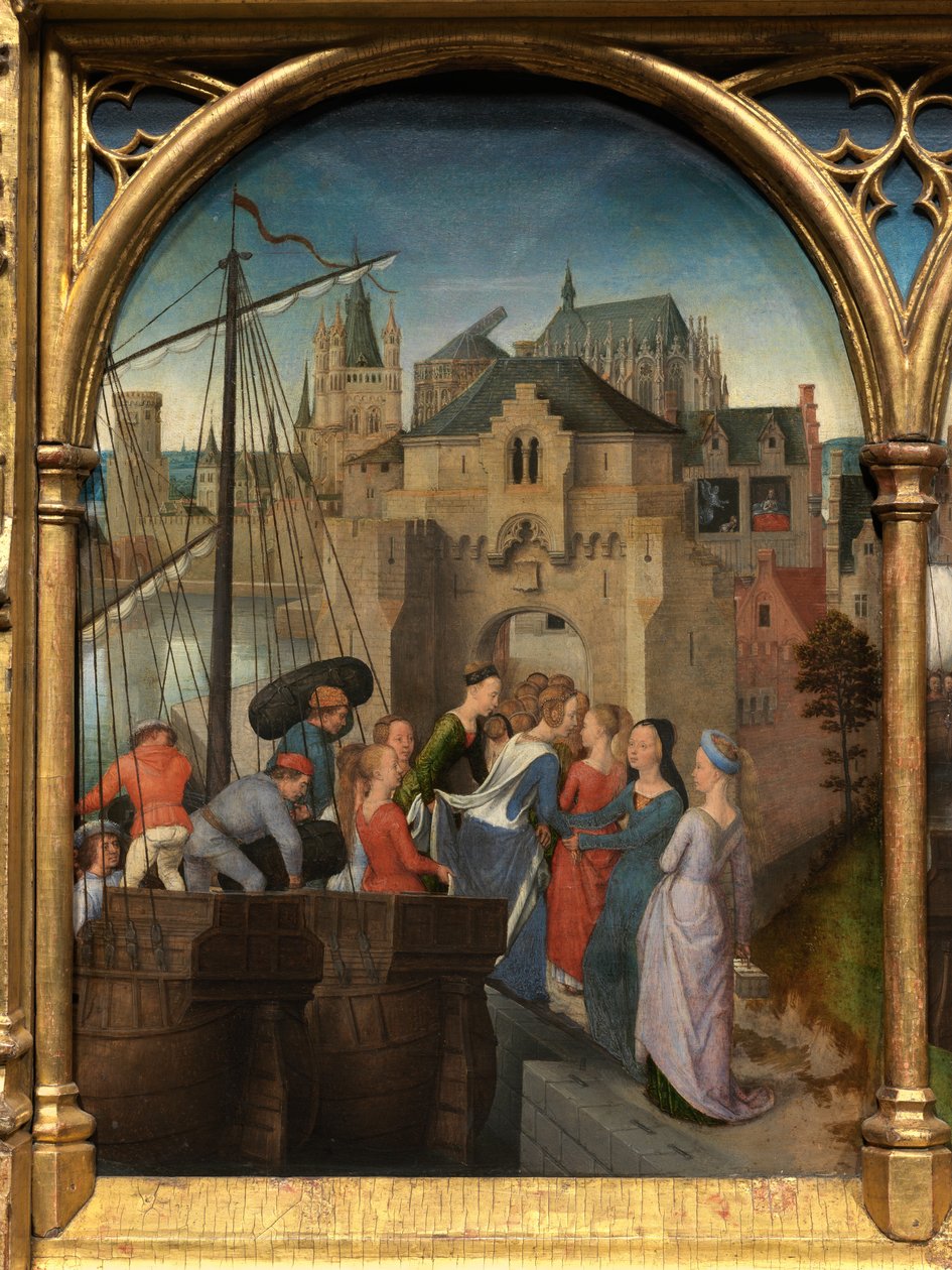 Yksityiskohta Pyhän Ursulan pyhäinjäännöksestä tekijältä Hans Memling