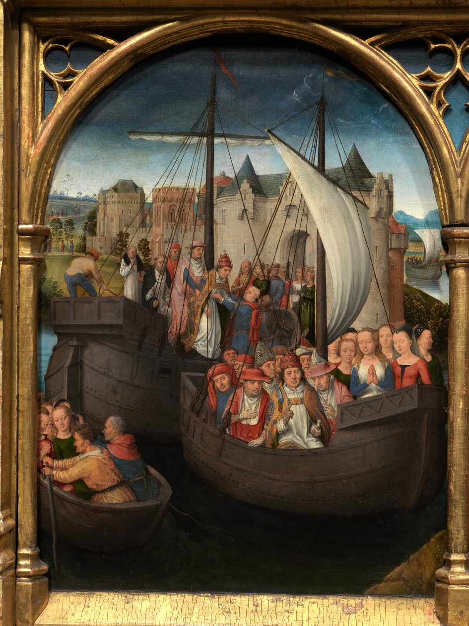 Detalhe do Relicário de Santa Úrsula Finlandesa tekijältä Hans Memling