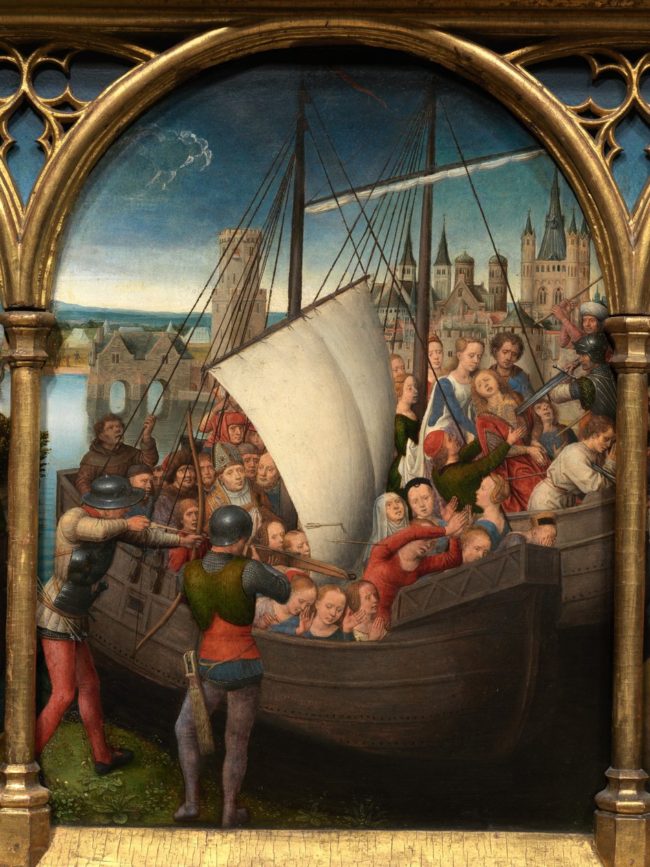 Yksityiskohta Pyhän Ursulan pyhäinjäännöksestä tekijältä Hans Memling
