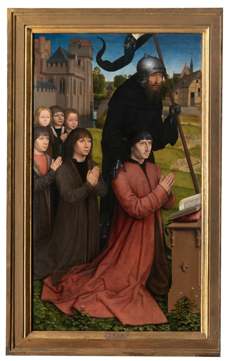 Yksityiskohta Willem Moreelin triptyykistä tekijältä Hans Memling