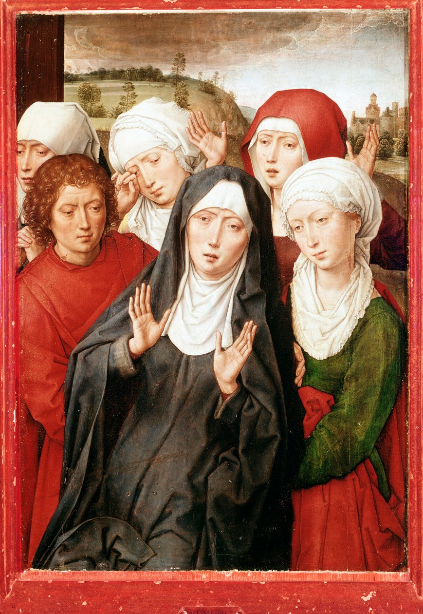 Granadan diptyykki: "Hurraat naiset ja Pyhän Johanneksen evankelista" Hans Memlingin maalaus (1435/40-1494) 1400-luku, koko 51x36,5 cm Granada, kuninkaallinen kappeli tekijältä Hans Memling