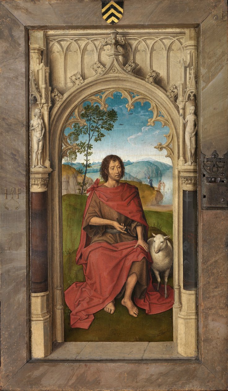 Jan Floreinsin triptyykin ulkopaneeli tekijältä Hans Memling