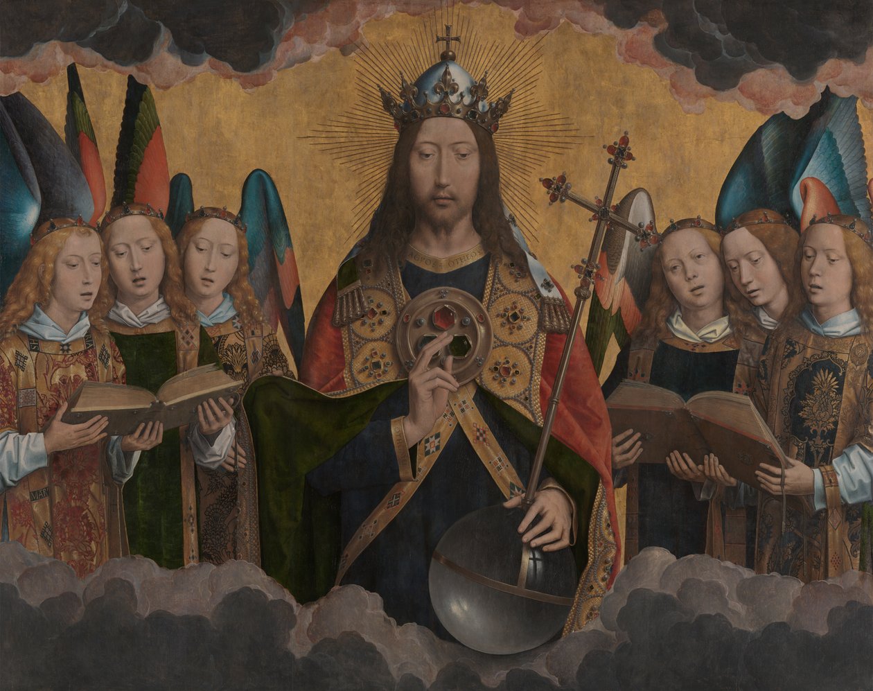 Isä Jumala ja laulavat enkelit tekijältä Hans Memling