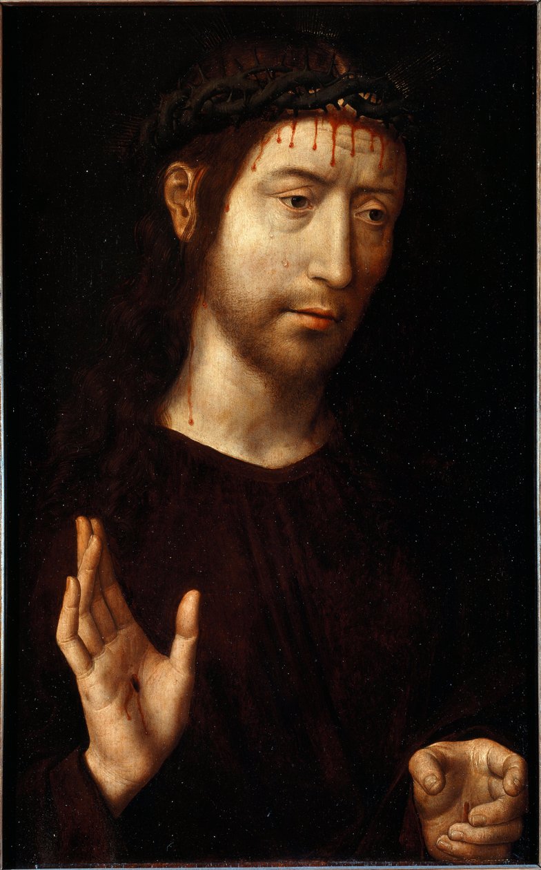 Jeesus Kristus orjantappurakruunu Hans Memlingin maalaus (1435/40-1494) tekijältä Hans Memling