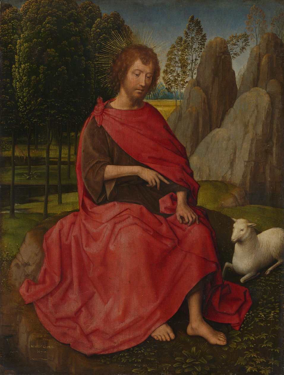 Johannes Kastaja
(Takapuolella: kuolemanpää) tekijältä Hans Memling