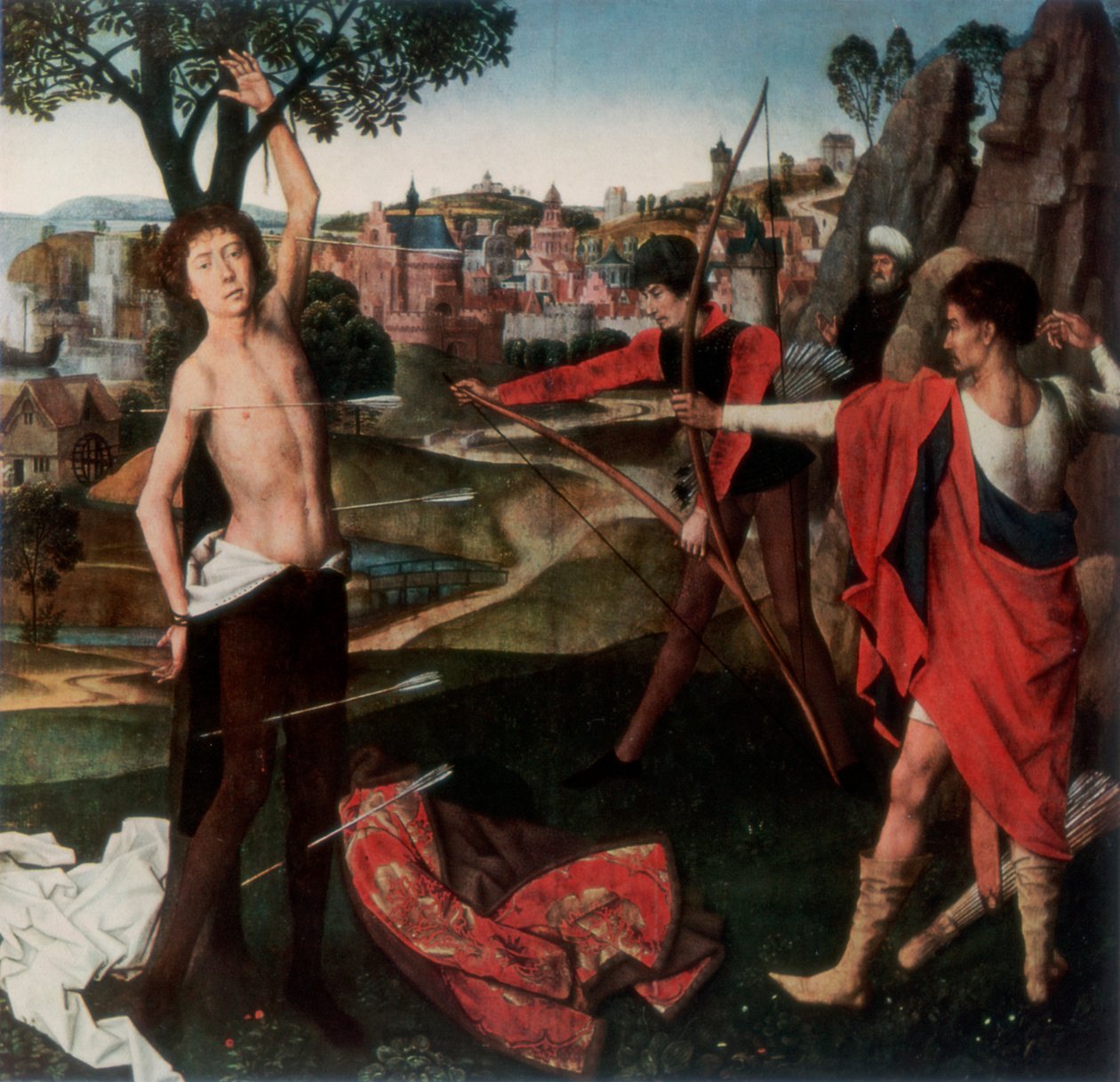 Pyhän Sebastianin marttyyrikuolema, 1927. tekijältä Hans Memling