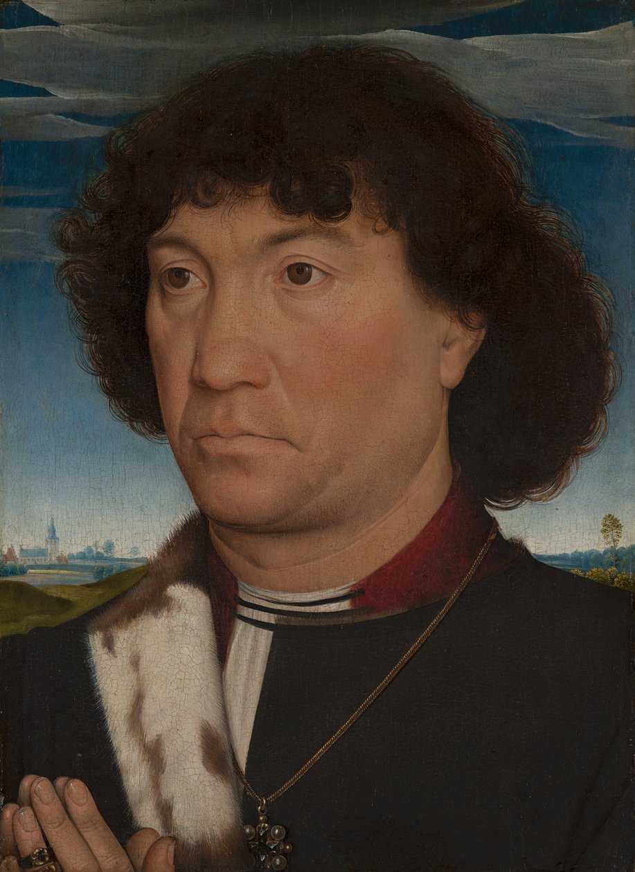 Lespinette-perheen miehen muotokuva, n. 1485-1490 tekijältä Hans Memling