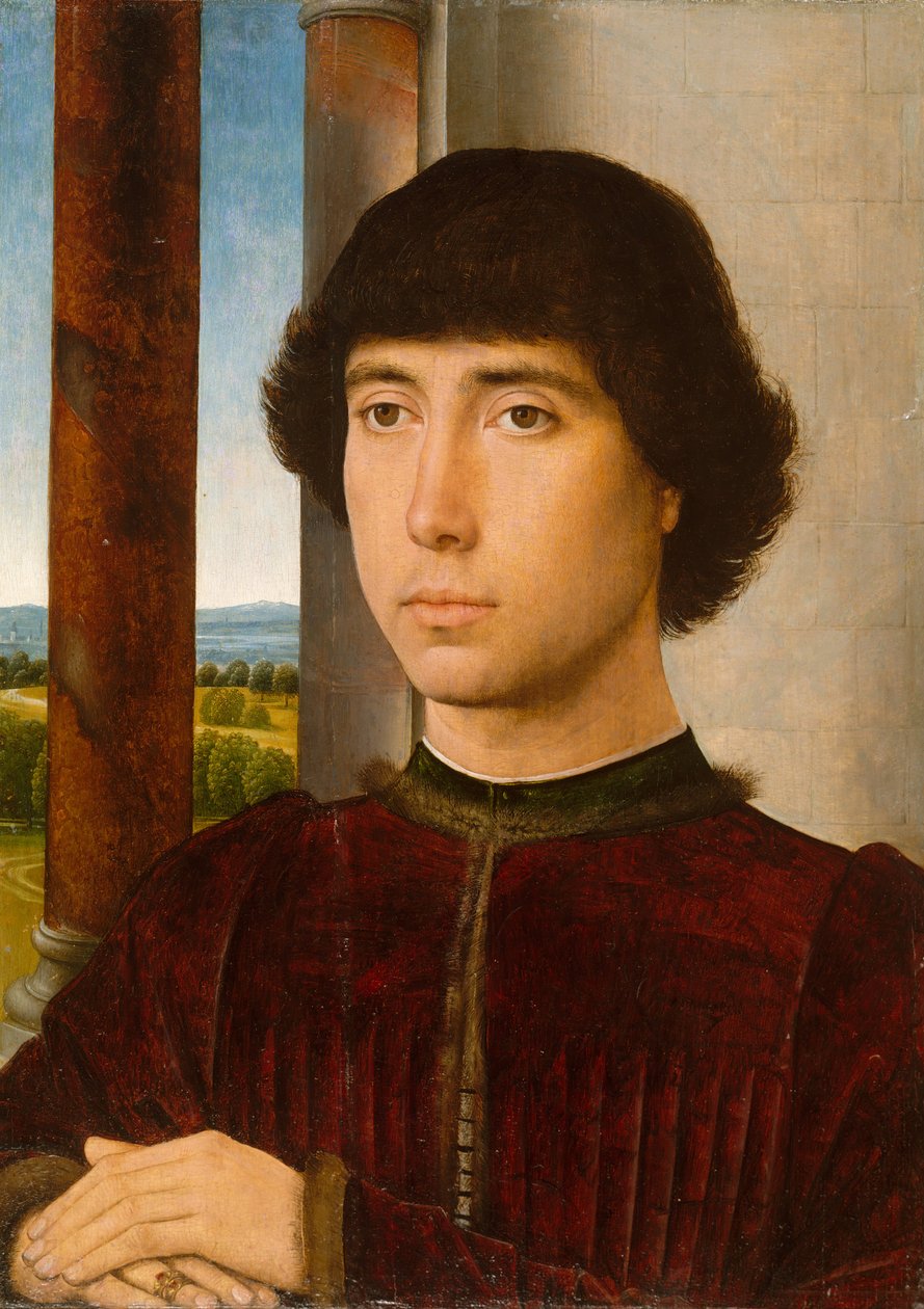 Nuoren miehen muotokuva, n. 1472-75. tekijältä Hans Memling