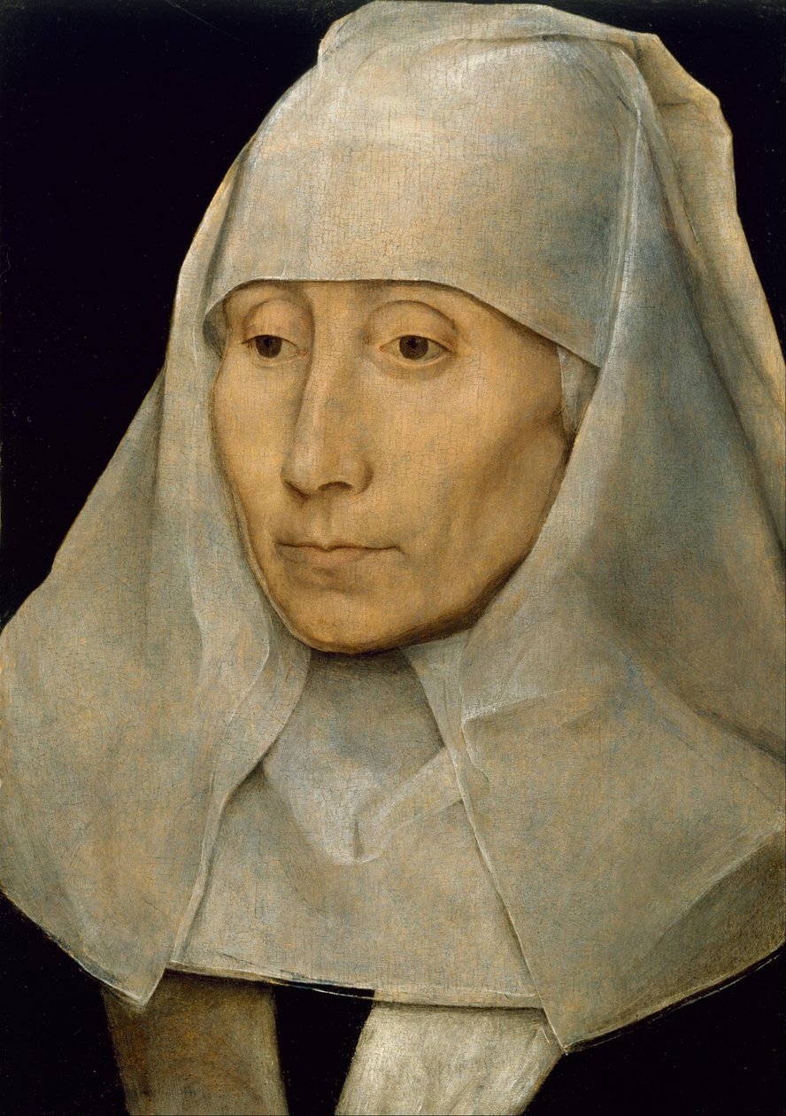 Vanhan naisen muotokuva tekijältä Hans Memling
